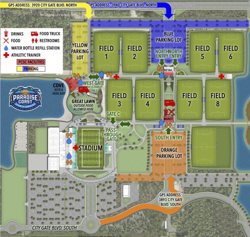 Paradise Coast SC Map